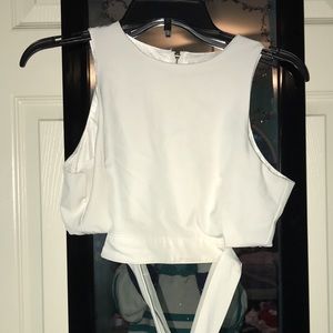 High neck crop top